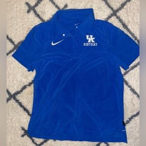 Nike DriFit University of Kentucky blue sideline coaches short sleeve shirt